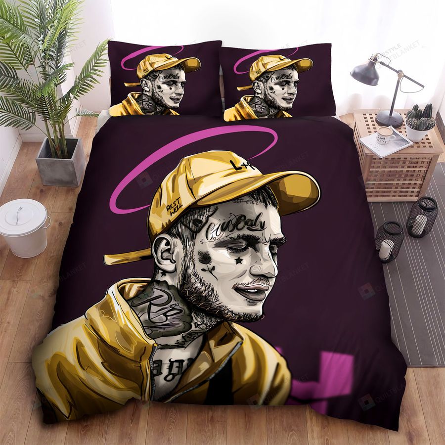 Lil Peep In Angel Ring Rest Well Bed Sheets Spread Comforter Duvet Cover Bedding Sets