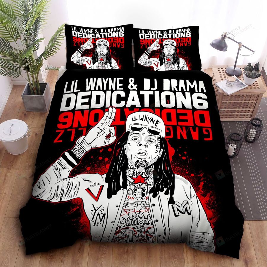 Lil Wayne And Dj Drama Art Bed Sheets Spread Duvet Cover Bedding Sets