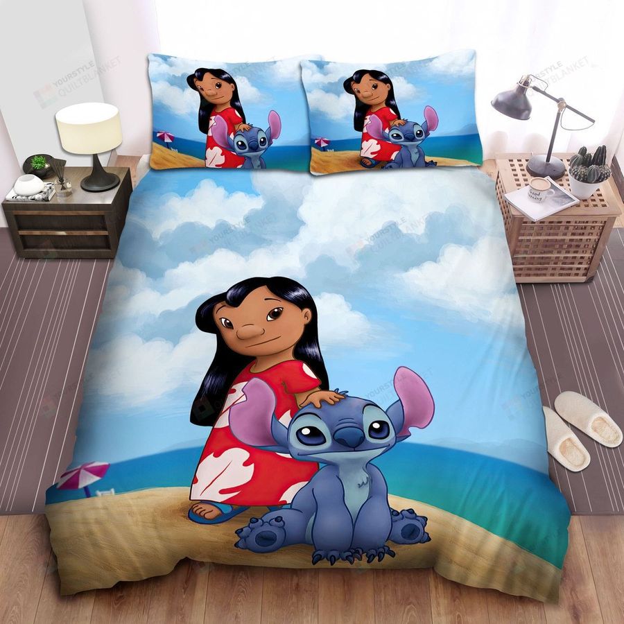 Lilo And Stitch, Pat Your Head Bed Sheets Spread Comforter Duvet Cover Bedding Sets