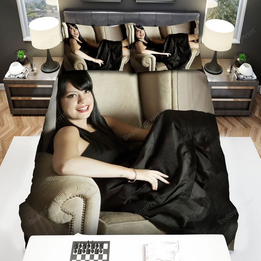 Lily Allen Music Long Black Dress Bed Sheets Spread Comforter Duvet Cover Bedding Sets