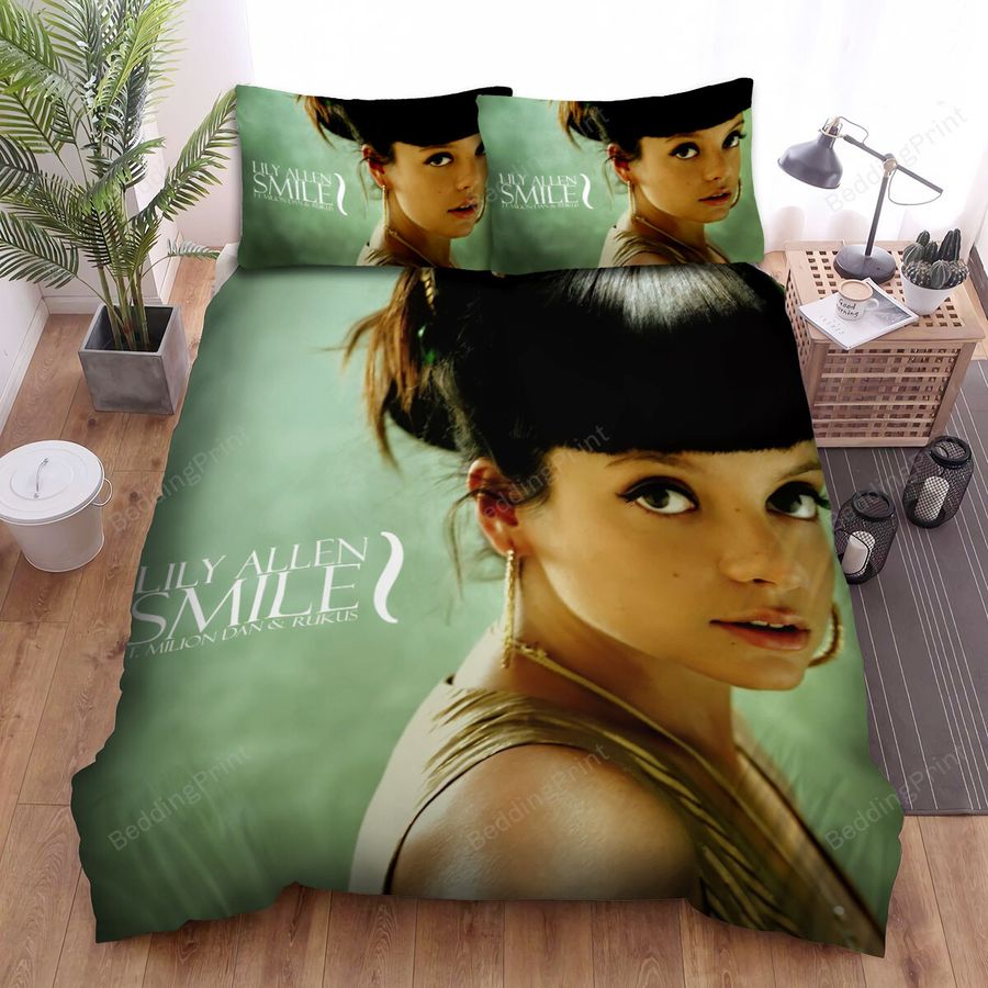Lily Allen Music Smile Bed Sheets Spread Comforter Duvet Cover Bedding Sets