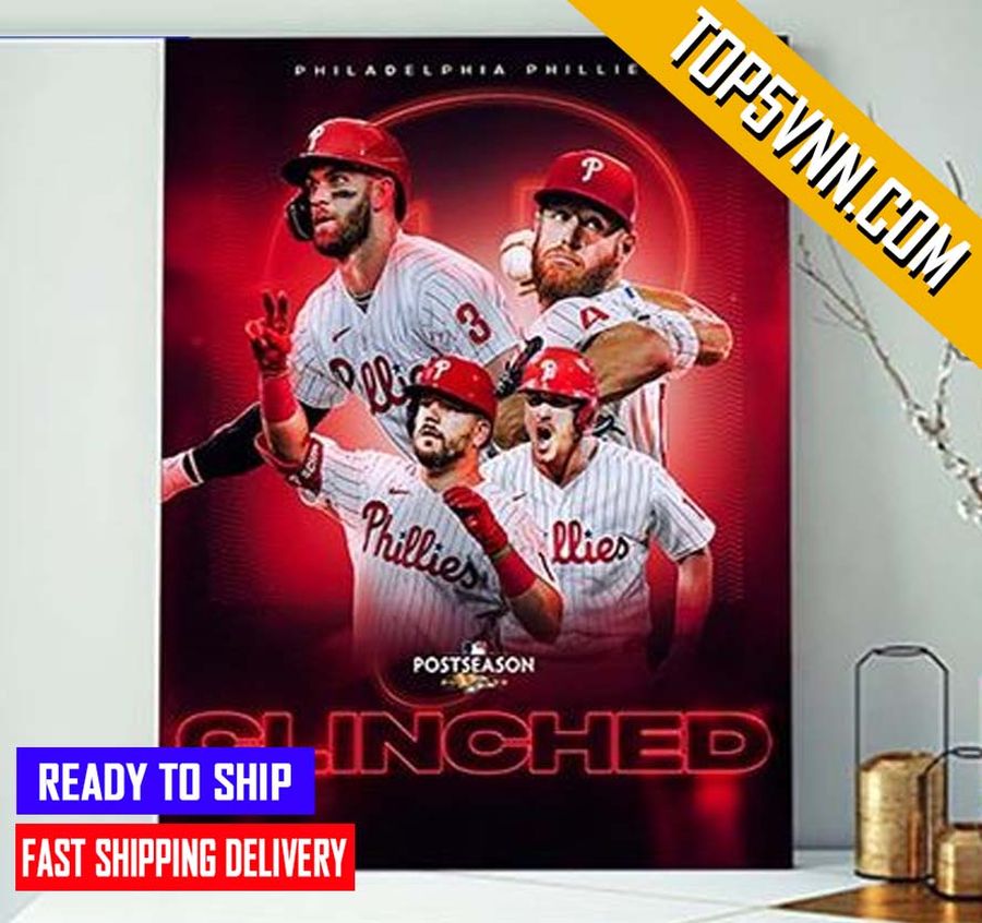 LIMITED EDITION Philadelphia Phillies Are 2022 MLB Postseason Bound Clinched Gift Poster Canvas