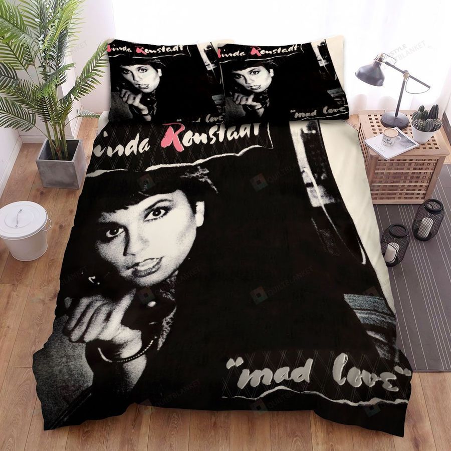 Linda Ronstadt Mad Love Cover Bed Sheets Spread Comforter Duvet Cover Bedding Sets