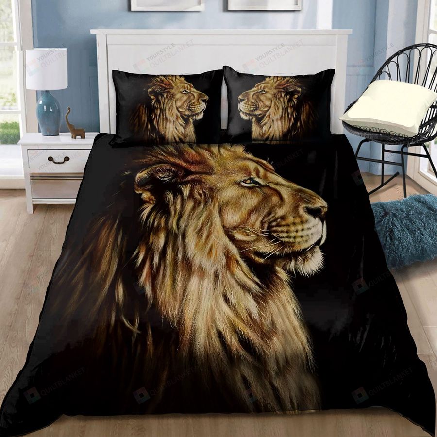Lion Portrait Bed Sheets Spread Comforter Duvet Cover Bedding Sets