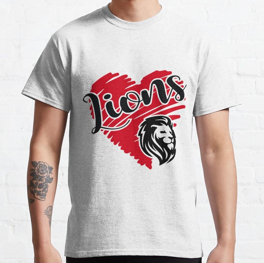 Lions School Sports Fan Team Spirit Mascot Gift Classic T-Shirt