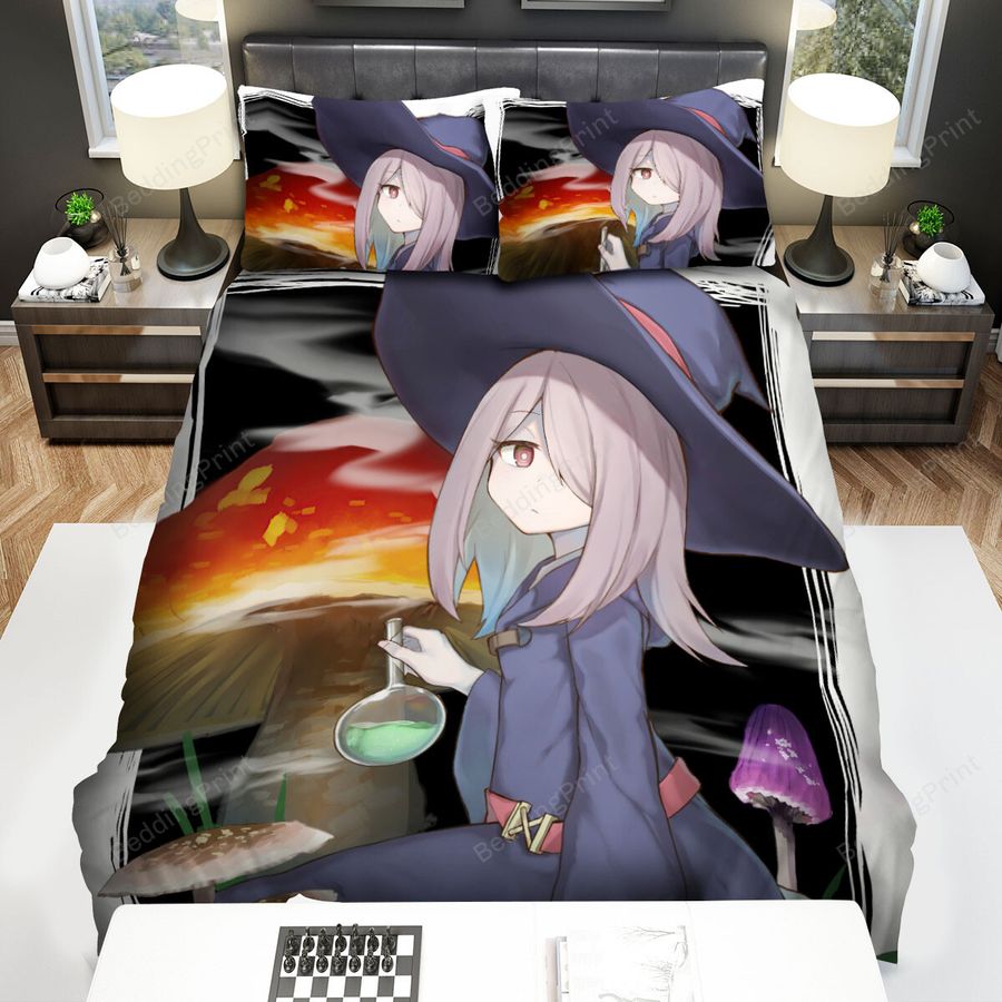 Little Witch Academia Sucy Manbavaran & Poison Mushrooms Bed Sheets Spread Duvet Cover Bedding Sets