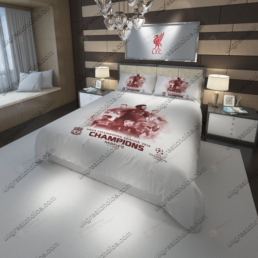 Liverpool Football Club Uefa Champions League 2019 Bedding Set  (Duvet Cover & Pillow Cases)