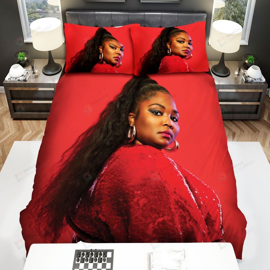 Lizzo Music Red Dress Bed Sheets Spread Comforter Duvet Cover Bedding Sets
