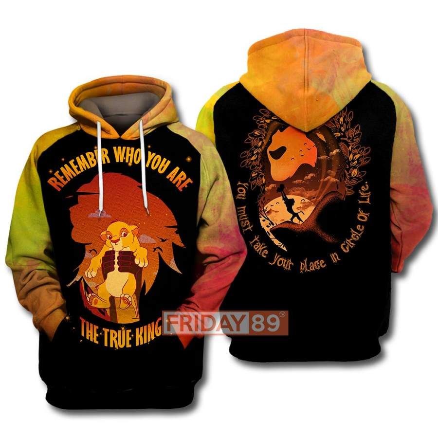 LK Remember Who You Are The True King Circle Of Life 3D Print Hoodie T-shirt