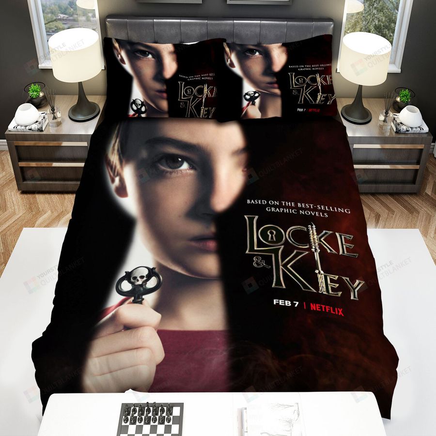 Locke & Key (2020) Movie Poster Bed Sheets Spread Comforter Duvet Cover Bedding Sets Ver 4