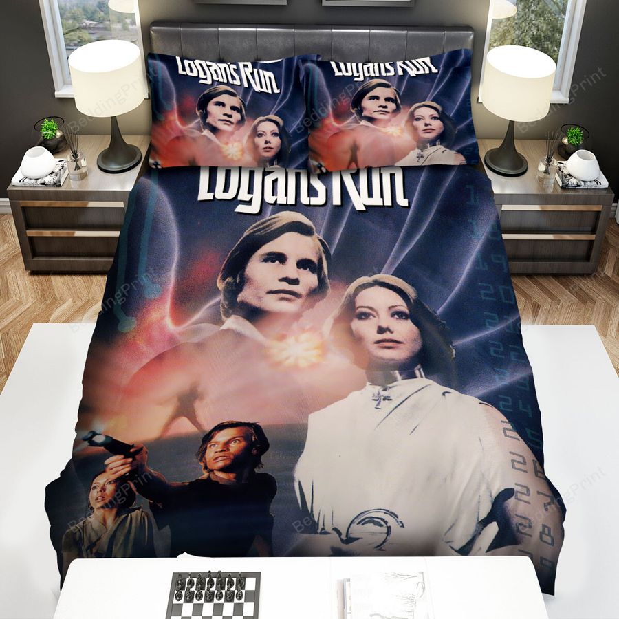 Logan's Run (1976) Movie Last Day Survive Poster Bed Sheets Spread Comforter Duvet Cover Bedding Sets