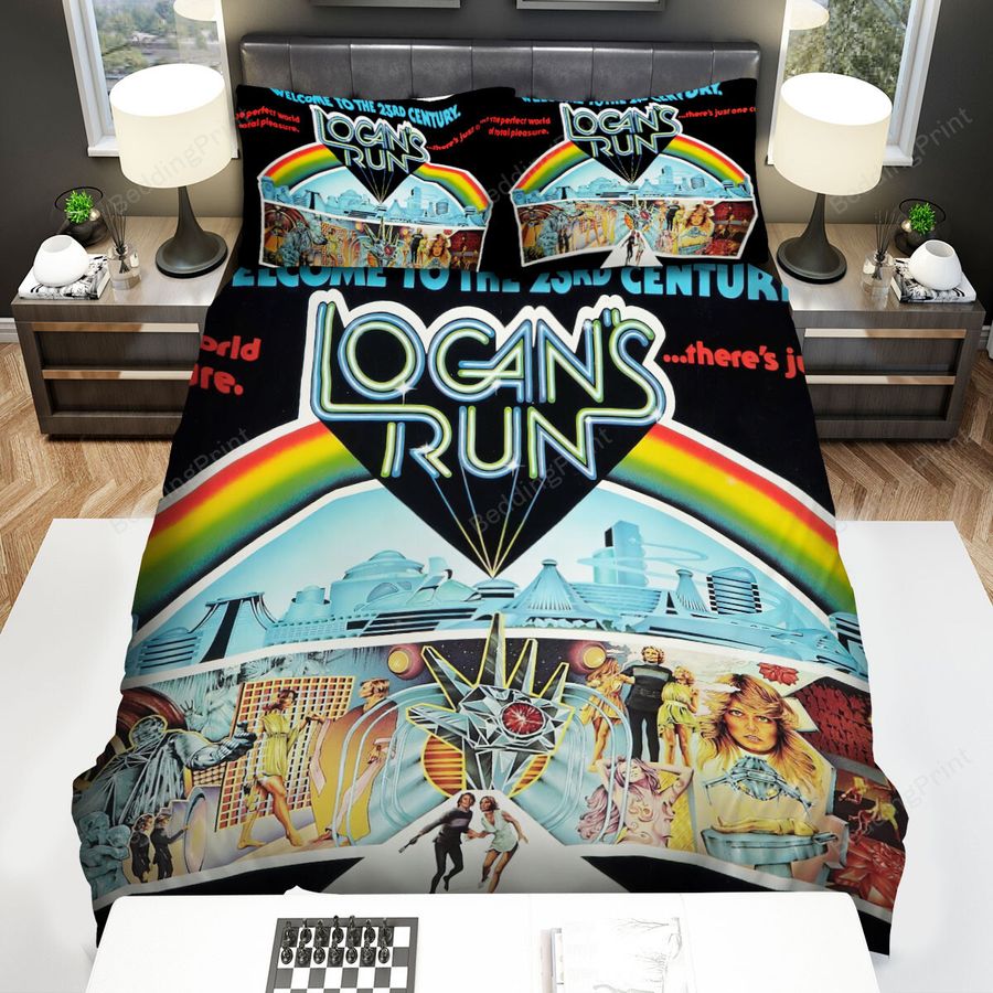 Logan's Run (1976) Movie Welcome To The 23rd Century Bed Sheets Spread Comforter Duvet Cover Bedding Sets