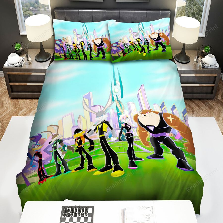 Loonatics Unleashed Team Protecting The City Bed Sheets Spread Duvet Cover Bedding Sets