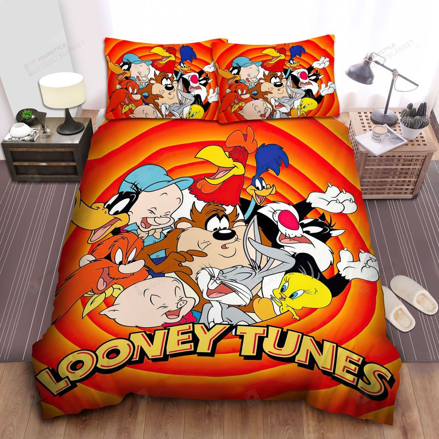 Looney Tunes Orange Bed Sheets Spread Comforter Duvet Cover Bedding Sets