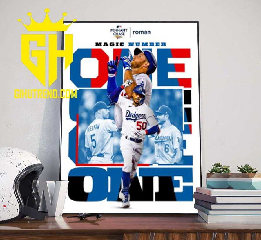 Los Angeles Dodgers Magic Number One 2022 Postseason Poster Canvas