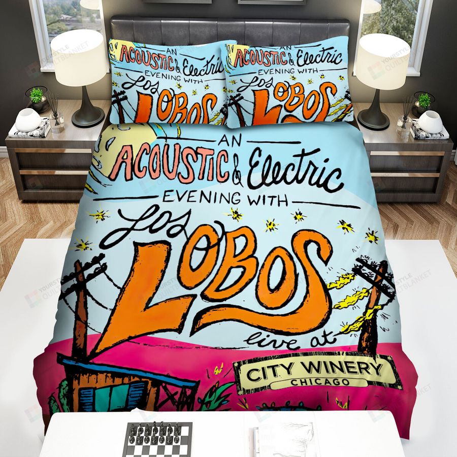 Los Lobos Band Acoustic And Ceectric Evening With Bed Sheets Spread Comforter Duvet Cover Bedding Sets