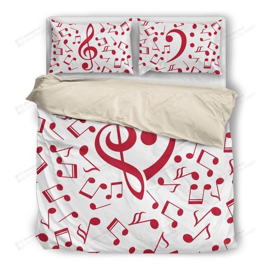 Love Musical Notes Duvet Cover Bedding Set