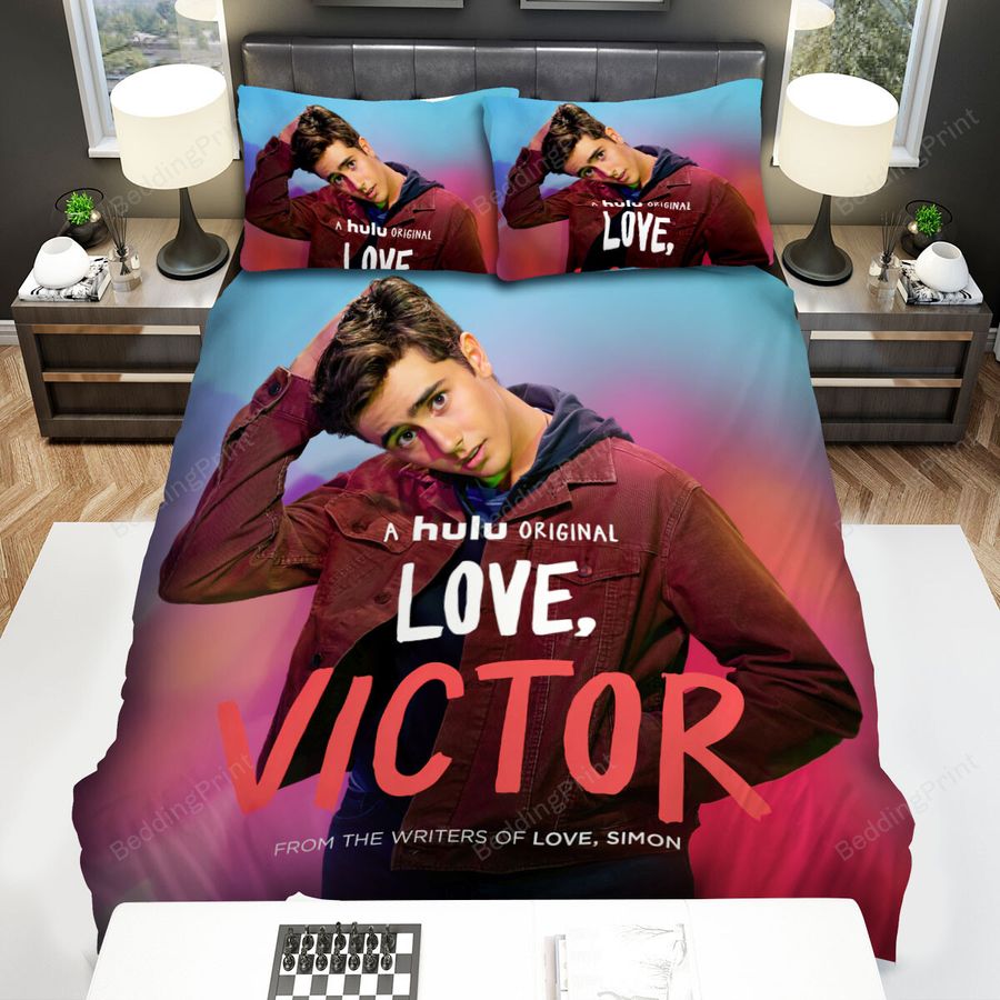 Love, Victor Movie Poster 4 Bed Sheets Spread Comforter Duvet Cover Bedding Sets