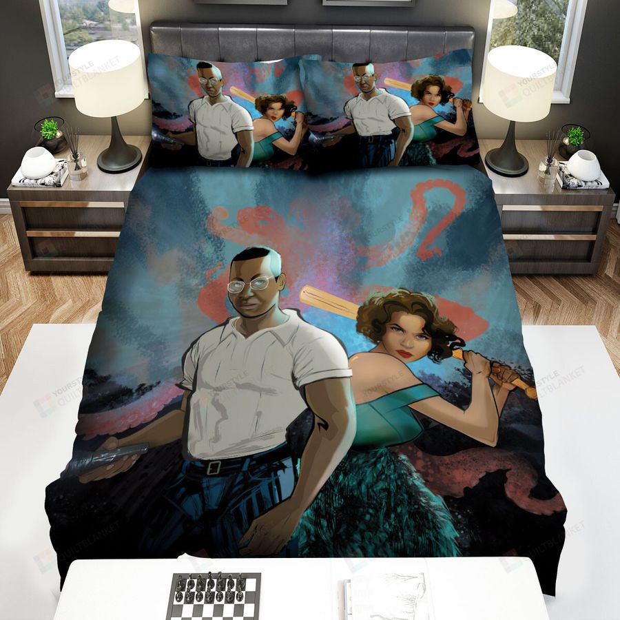 Lovecraft Country (2020) Ruby Baptiste & Atticus Black Artwork Ver 3 Bed Sheets Spread Comforter Duvet Cover Bedding Sets