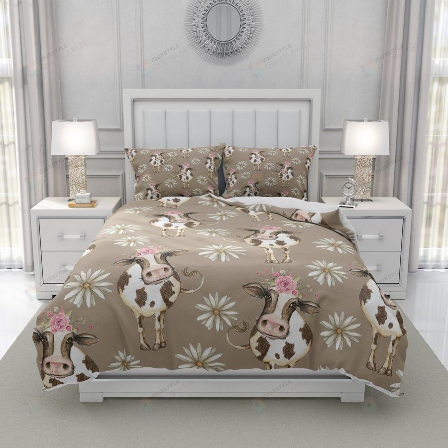 Lovely Cow Bedding Set Bed Sheets Spread Comforter Duvet Cover Bedding Sets