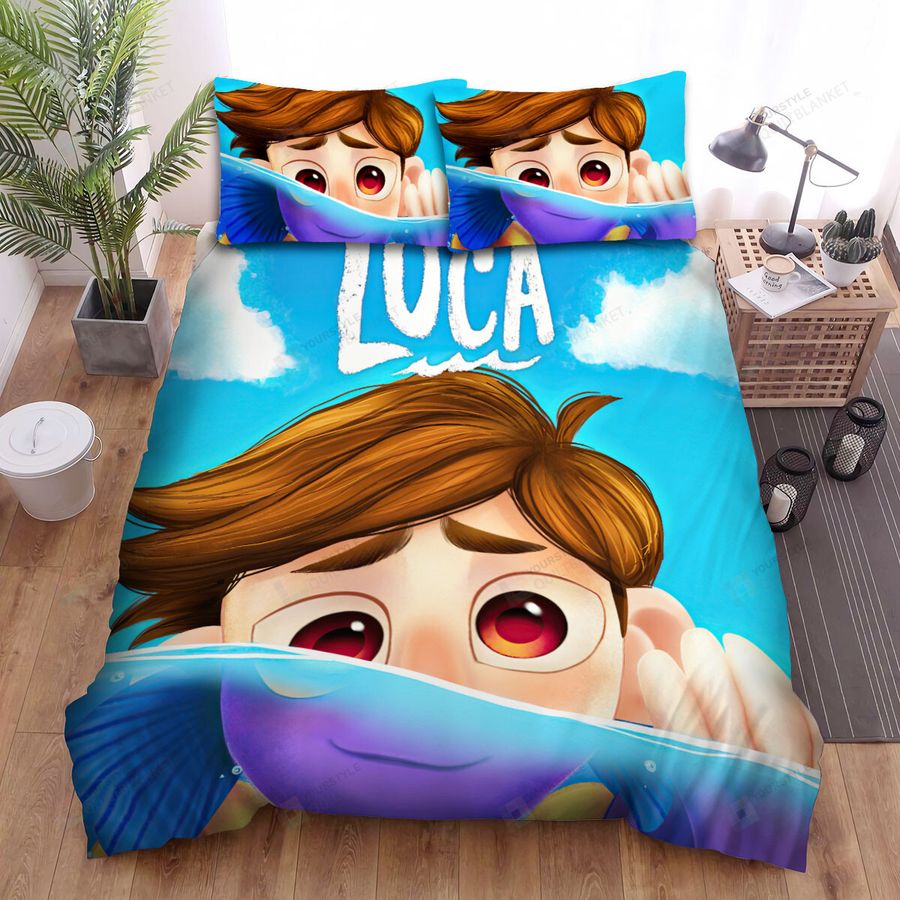 Luca (2021) Poster Movie Poster Bed Sheets Spread Comforter Duvet Cover Bedding Sets Ver 1