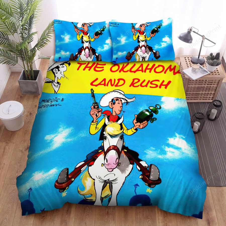Lucky Luke The Oklahoma Land Rush Bed Sheets Spread Duvet Cover Bedding Sets