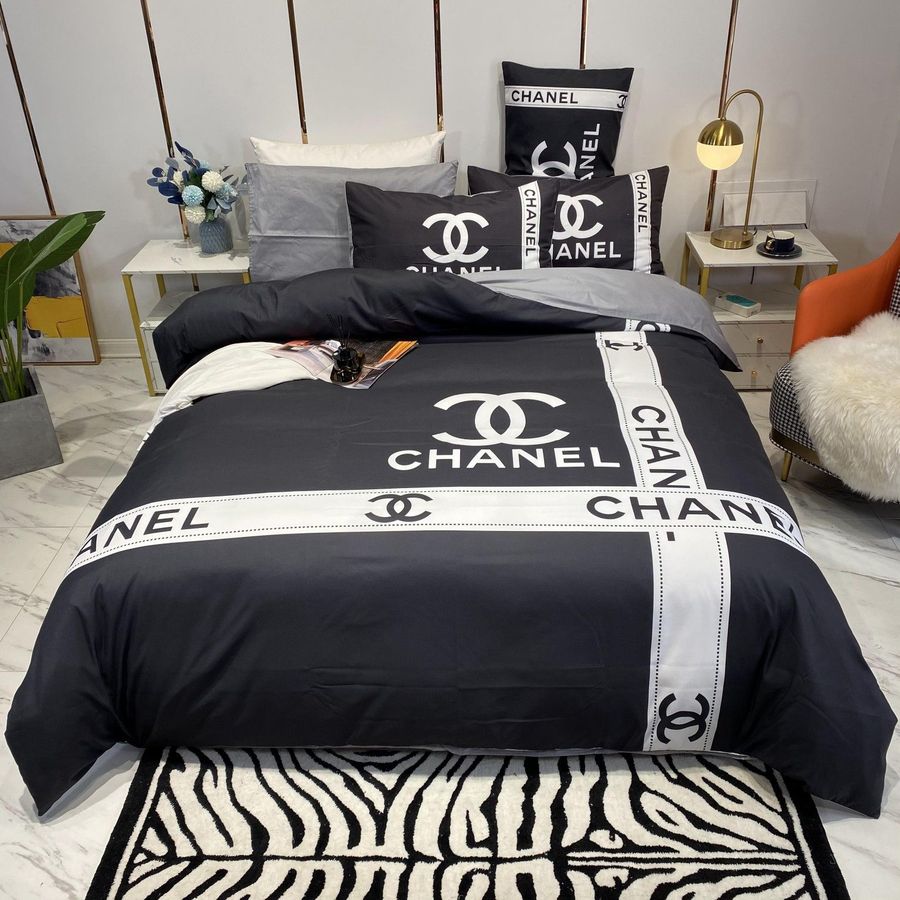 Luxury CN Chanel Type 01 Bedding Sets Duvet Cover Luxury Brand Bedroom Sets