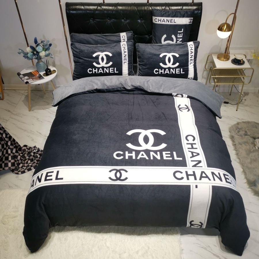 Luxury CN Chanel Type 09 Bedding Sets Duvet Cover Luxury Brand Bedroom Sets