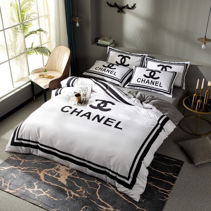 Luxury CN Chanel Type 53 Bedding Sets Duvet Cover Luxury Brand Bedroom Sets