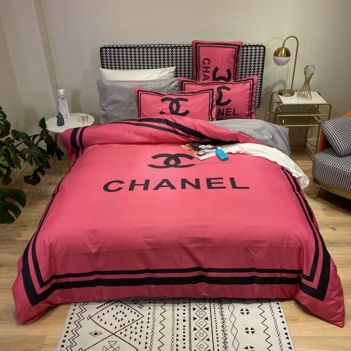 Luxury CN Chanel Type 67 Bedding Sets Duvet Cover Luxury Brand Bedroom Sets