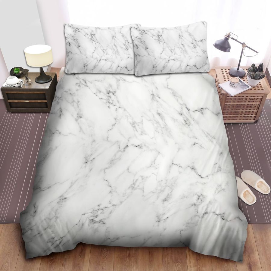 Luxury White Marble Bedding Set (Duvet Cover & Pillow Cases)