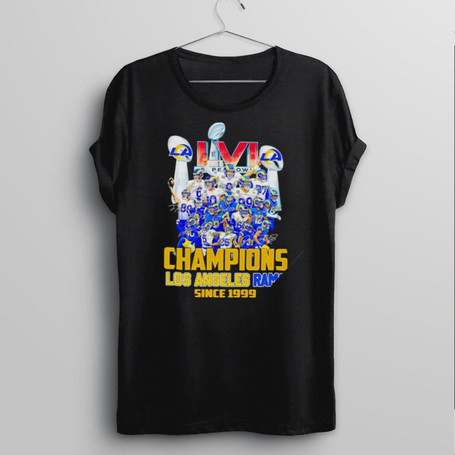 LVI Super Bowl Champions Los Angeles Rams Since 1999 Signatures Shirt