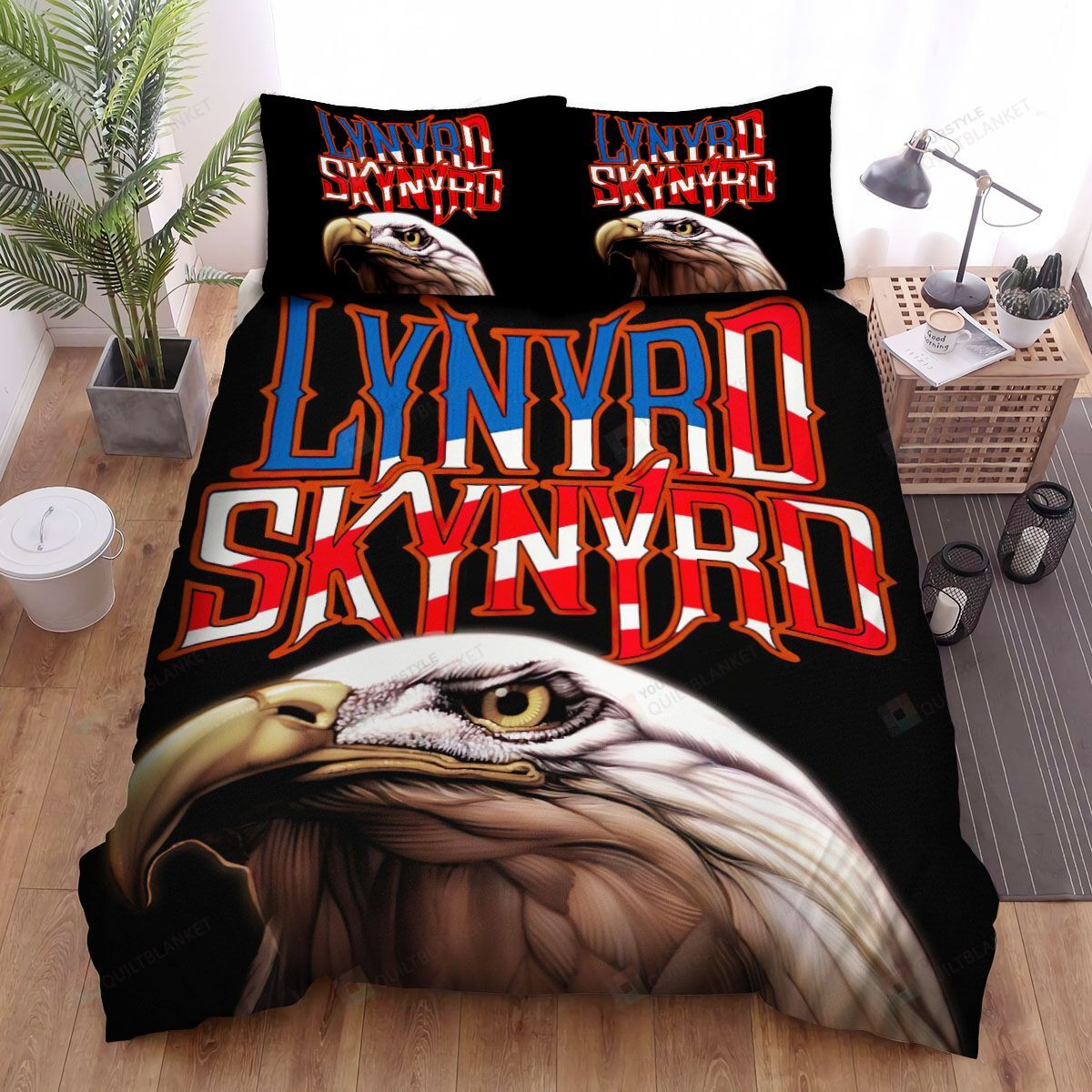 Lynyrd Skynyrd Eagle Portrait Bed Sheets Spread Comforter Duvet Cover Bedding Sets