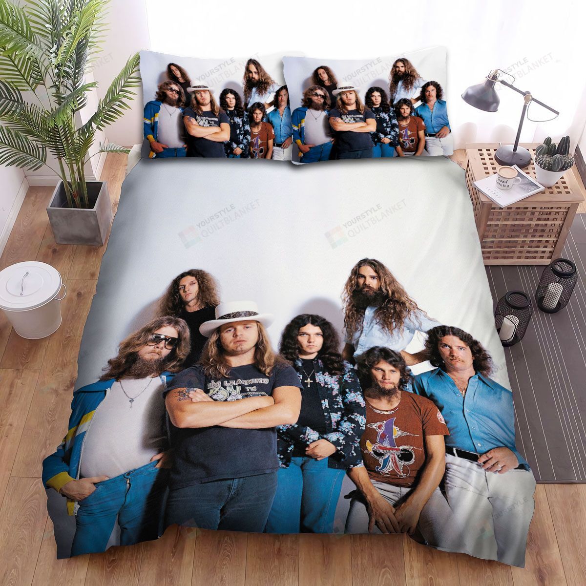 Lynyrd Skynyrd Members Photograph Bed Sheets Spread Comforter Duvet Cover Bedding Sets