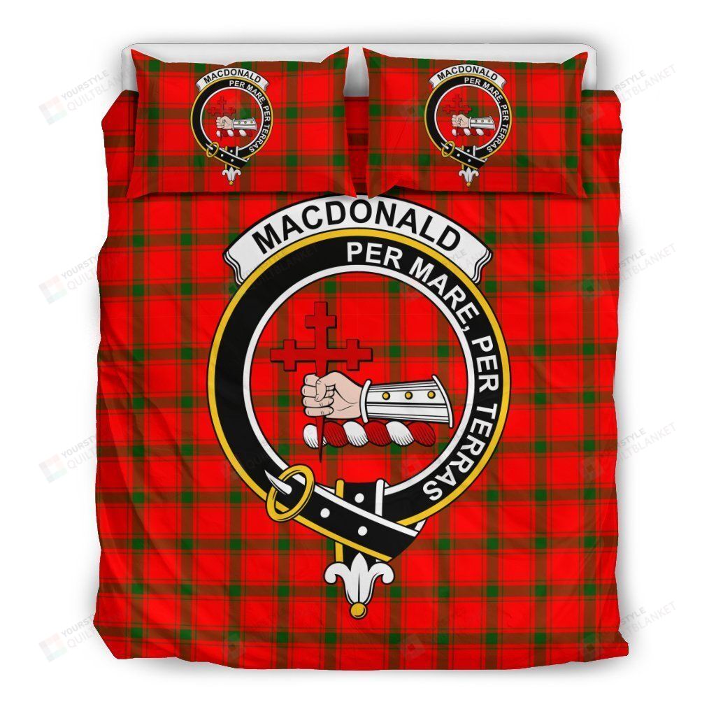 Macdonald Of Sleat Clan Badge Tartan Cotton Bed Sheets Spread Comforter Duvet Cover Bedding Sets