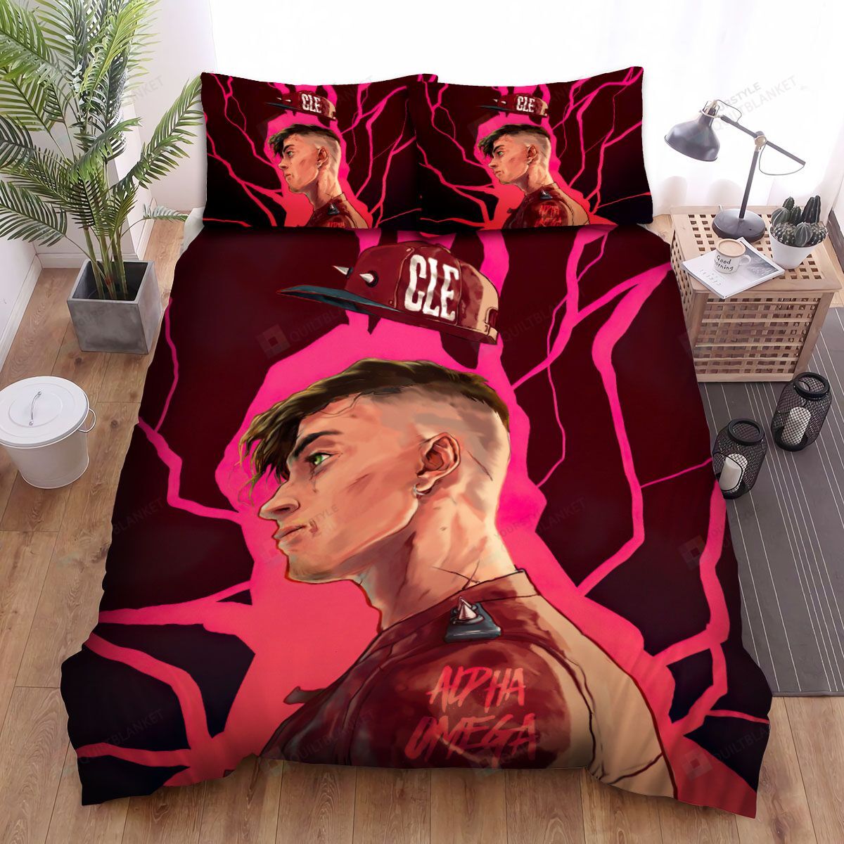 Machine Gun Kelly In Alpha Omega Song Illustration Bed Sheets Spread Duvet Cover Bedding Sets