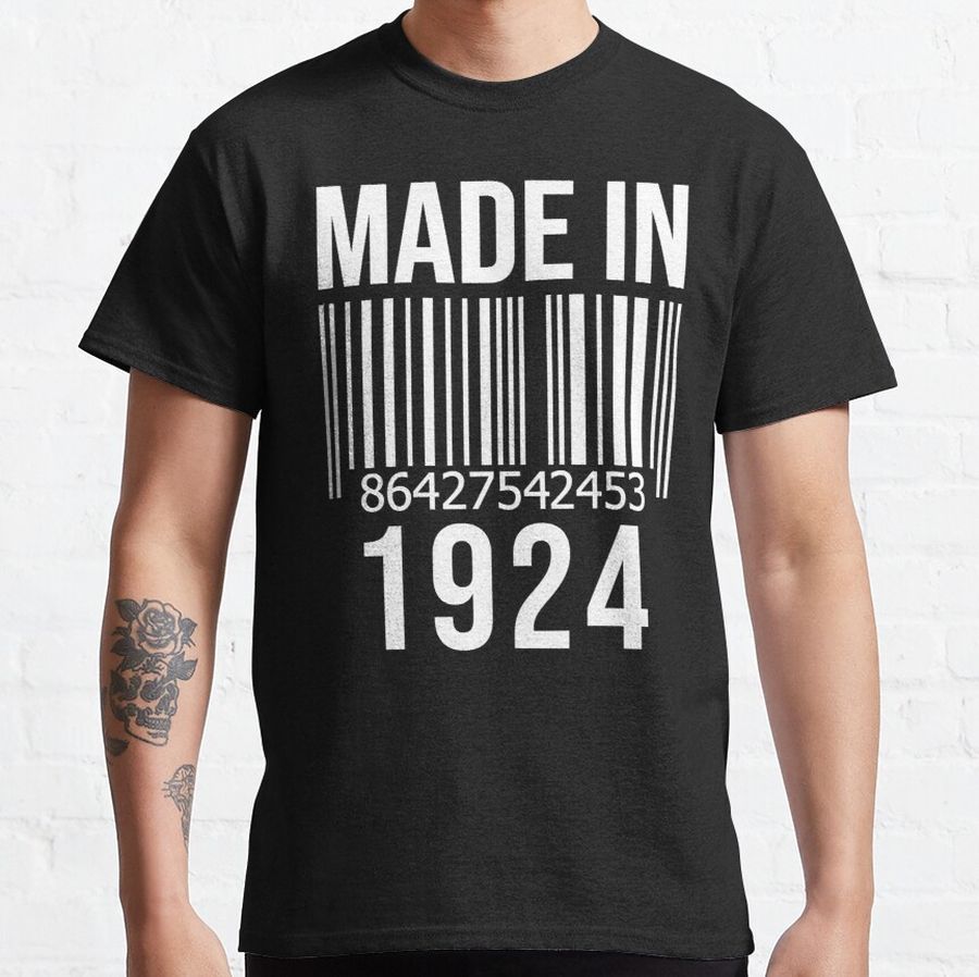 Made in 1924 Barcode Classic T-Shirt