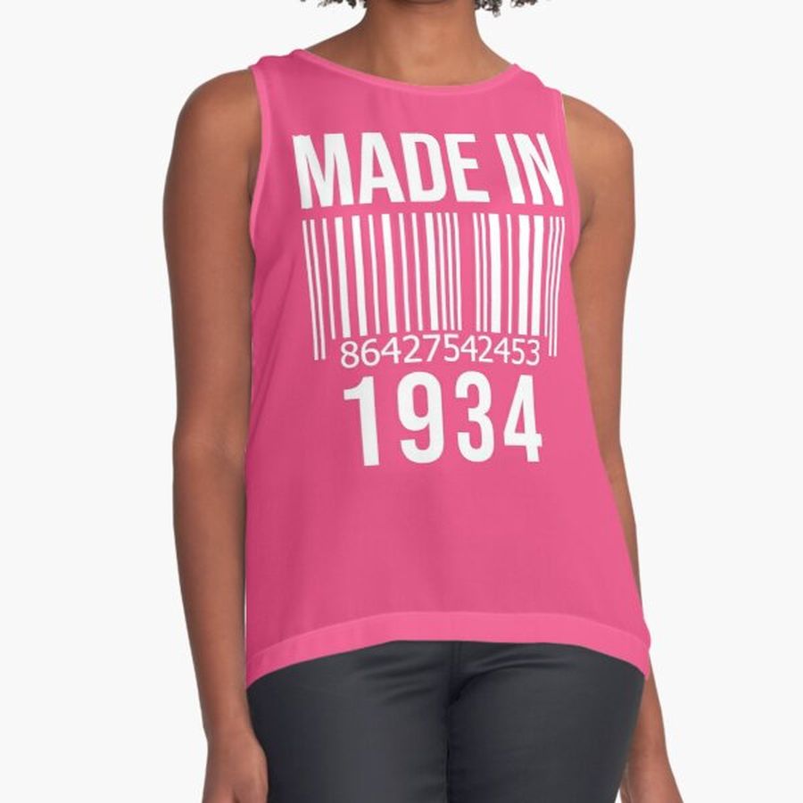 Made in 1934 Barcode for Women Sleeveless Top
