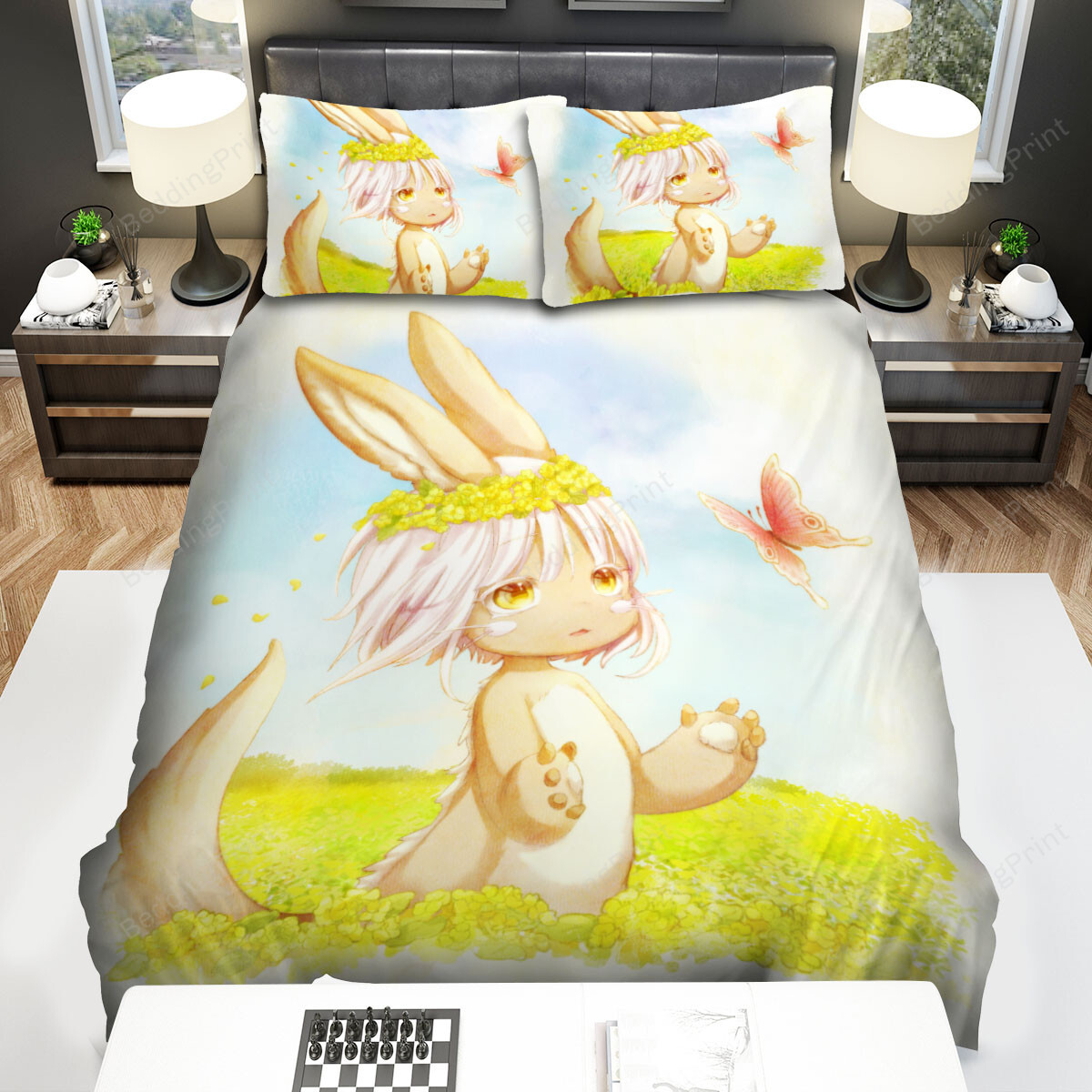 Made In Abyss Adorable Nanachi Artwork Bed Sheets Spread Duvet Cover Bedding Sets
