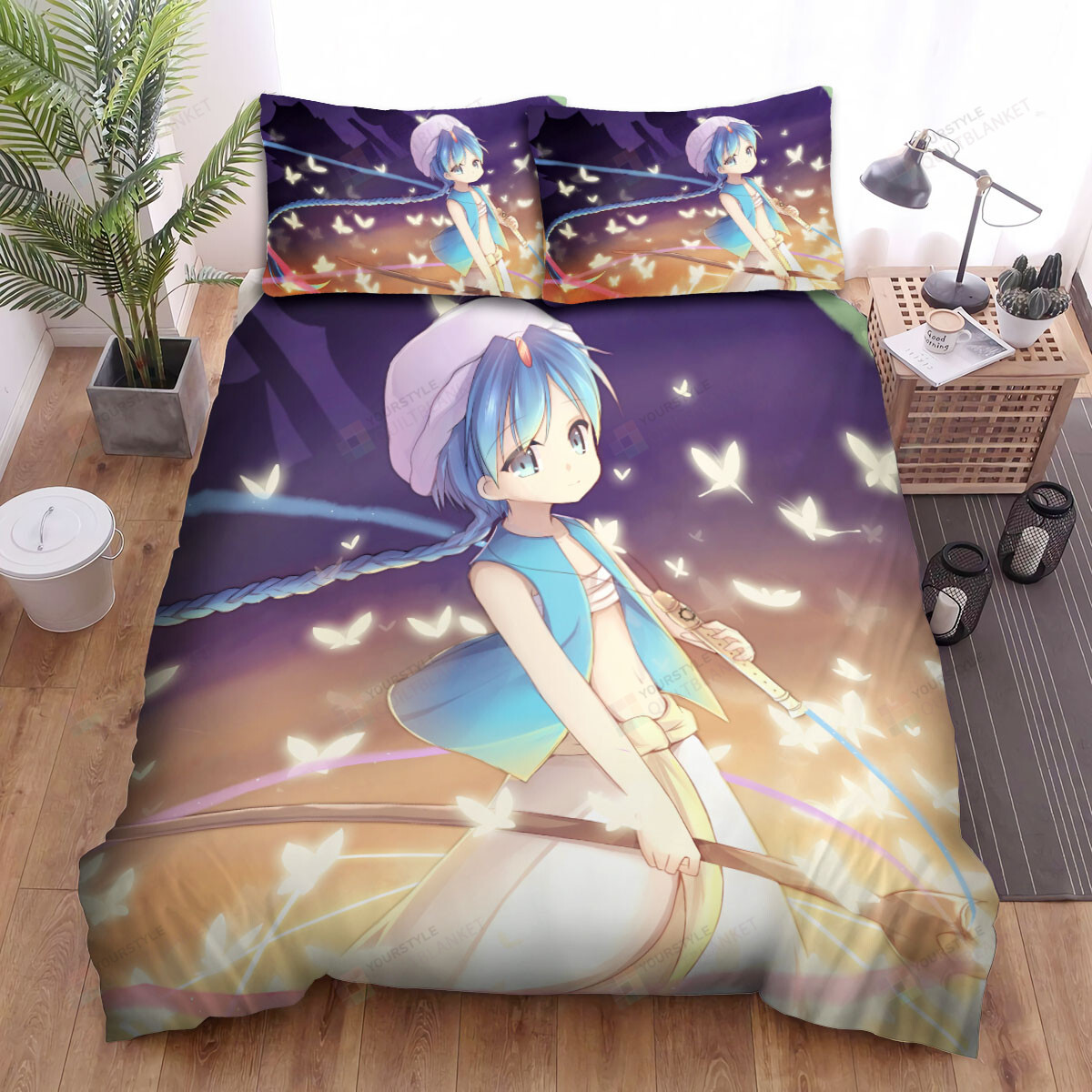 Magi Characters Aladdin With The Butterflies Bed Sheets Spread Comforter Duvet Cover Bedding Sets