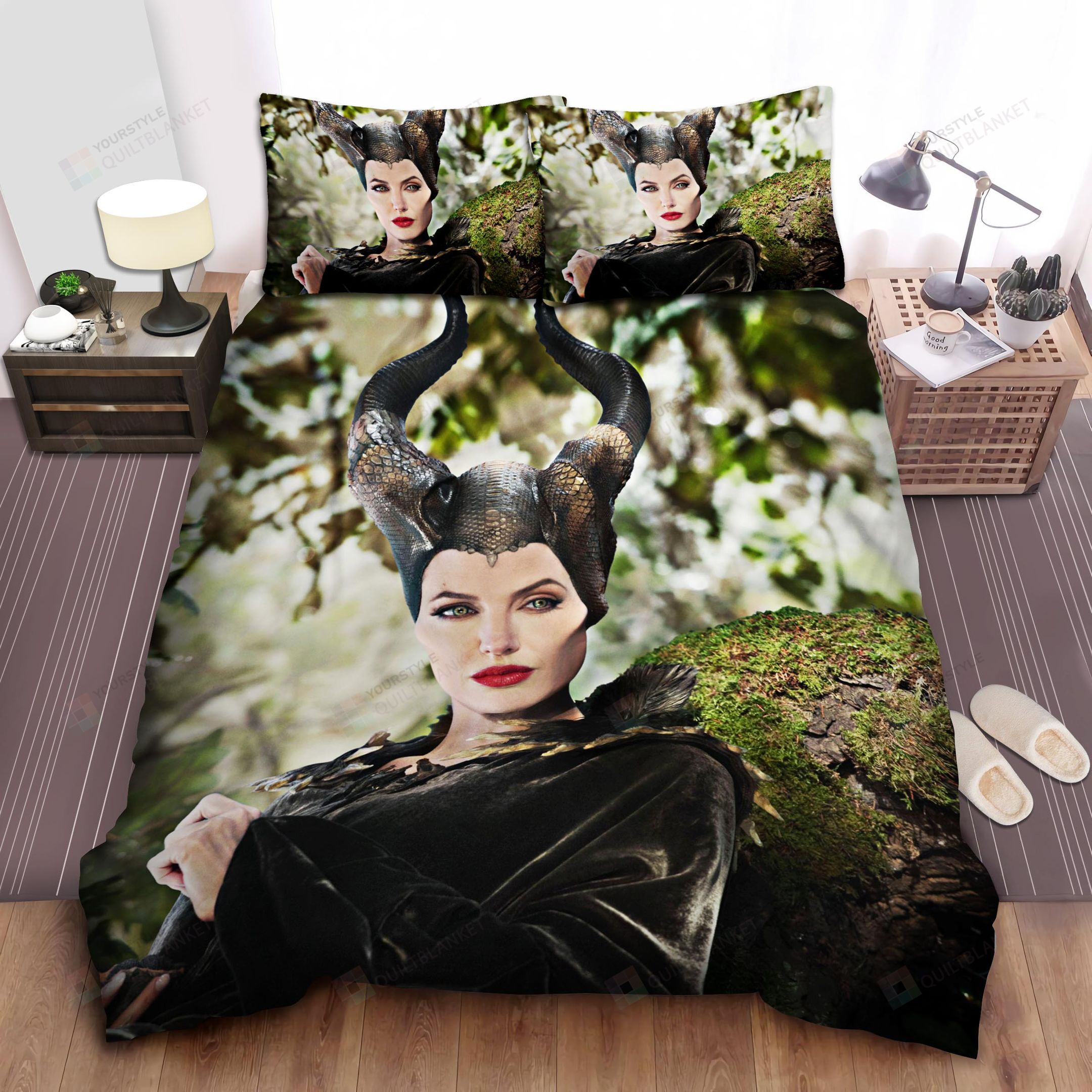 Maleficent Lying On Tree Bed Sheets Spread Comforter Duvet Cover Bedding Sets