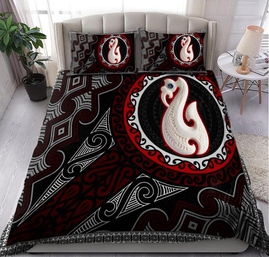 Maori Manaia Paua Aotearoa New Zealand Printed Bedding Set Duvet Cover Set