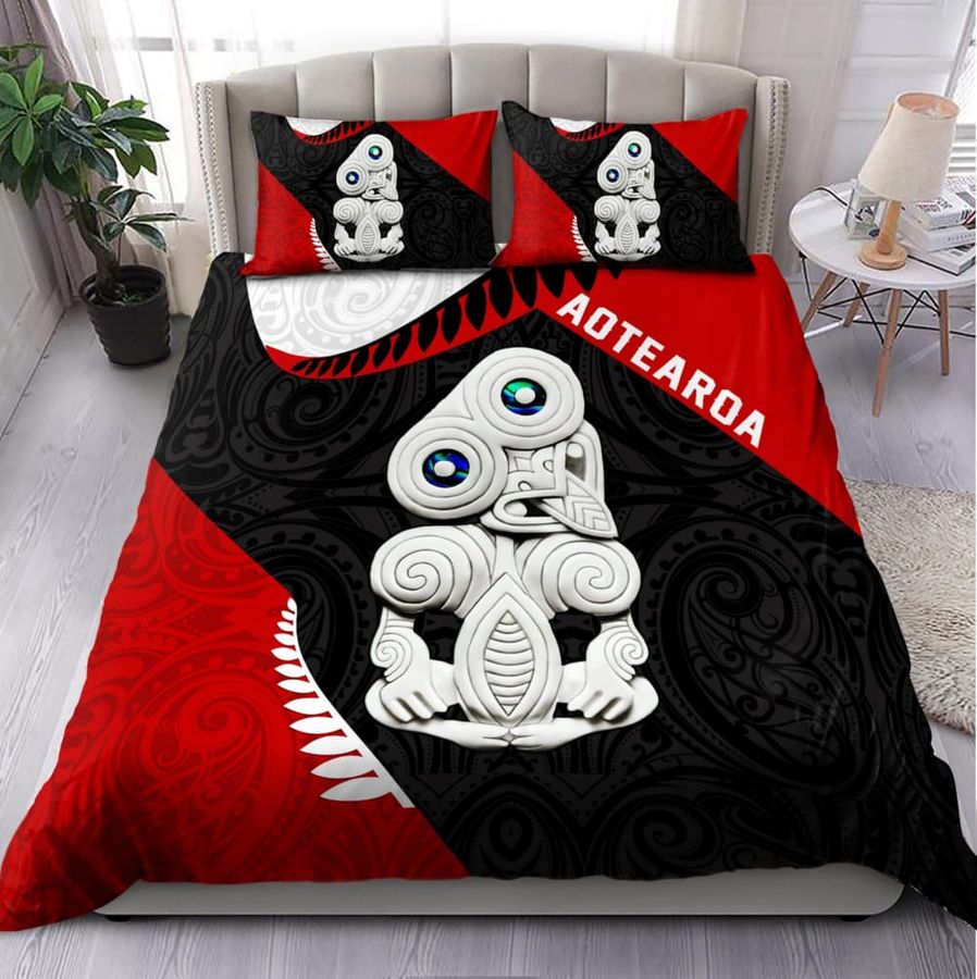 Maori Tiki Personalized Aotearoa New Zealand Printed Bedding Set Duvet Cover Set
