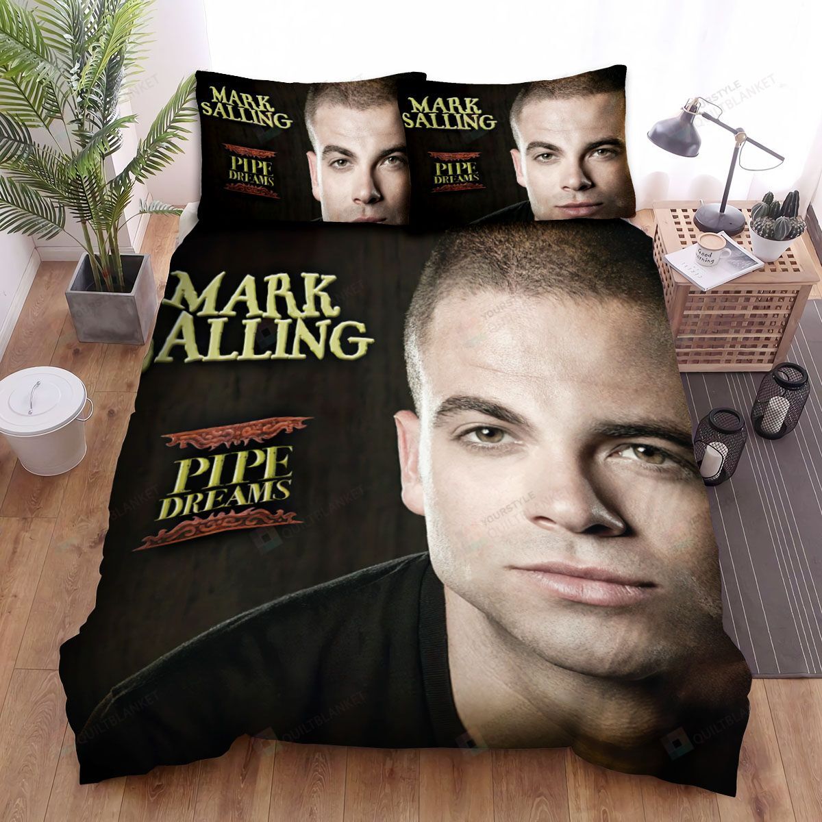Mark Salling Music Potrait Image Bed Sheets Spread Comforter Duvet Cover Bedding Sets
