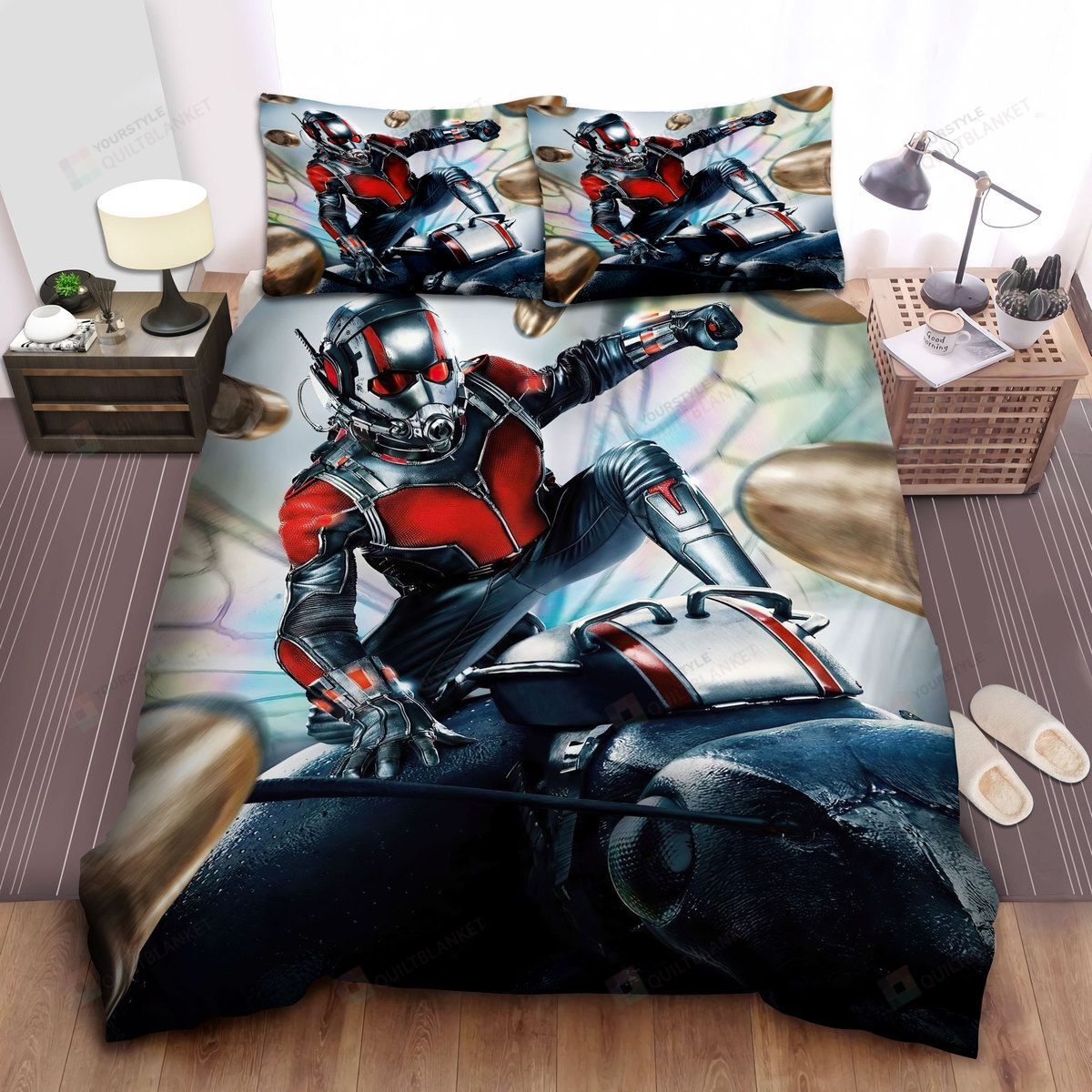 Marvel Ant Man Dodging The Bullets In Ant Form Bed Sheets Spread Comforter Duvet Cover Bedding Sets