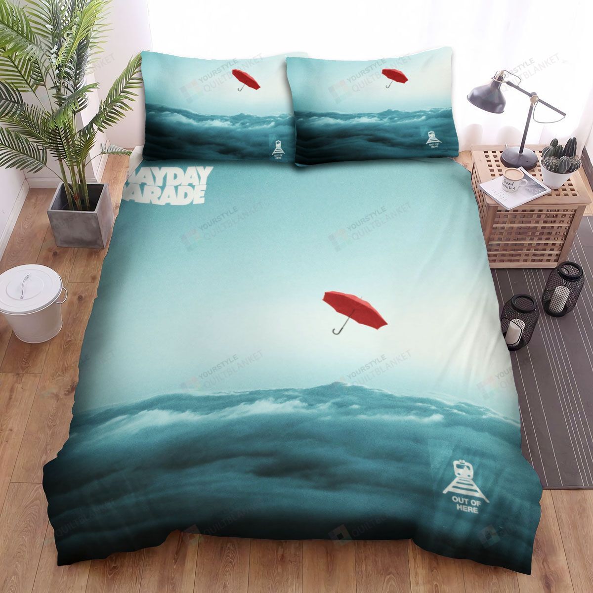 Mayday Parade Red Umbrella Bed Sheets Spread Comforter Duvet Cover Bedding Sets