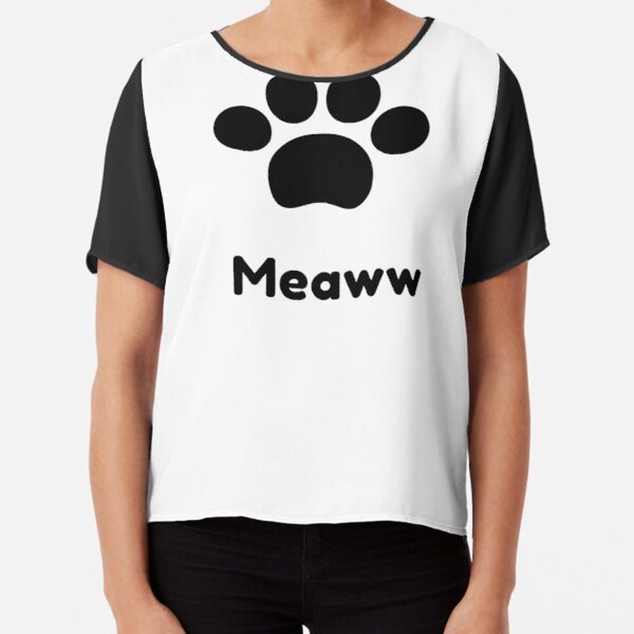 Meaww Cat Lover Chiffon Top