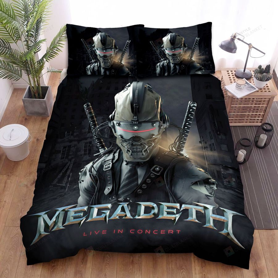Megadeth Vic Rattlehead The Skeleton And The Swords Bed Sheets Spread Duvet Cover Bedding Sets