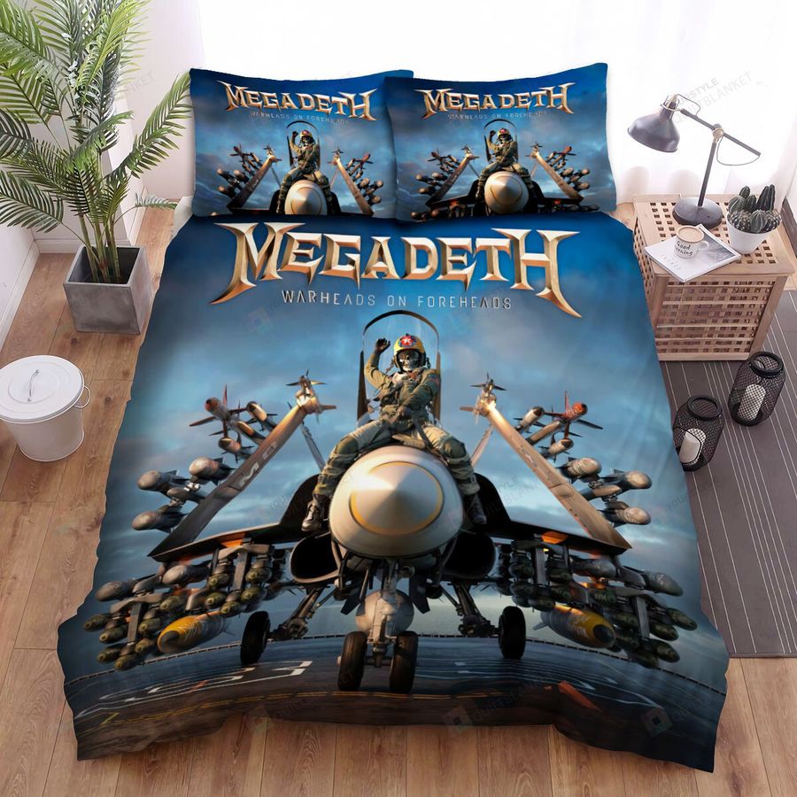 Megadeth Warheads On Foreheads Album Bed Sheets Spread Duvet Cover Bedding Sets