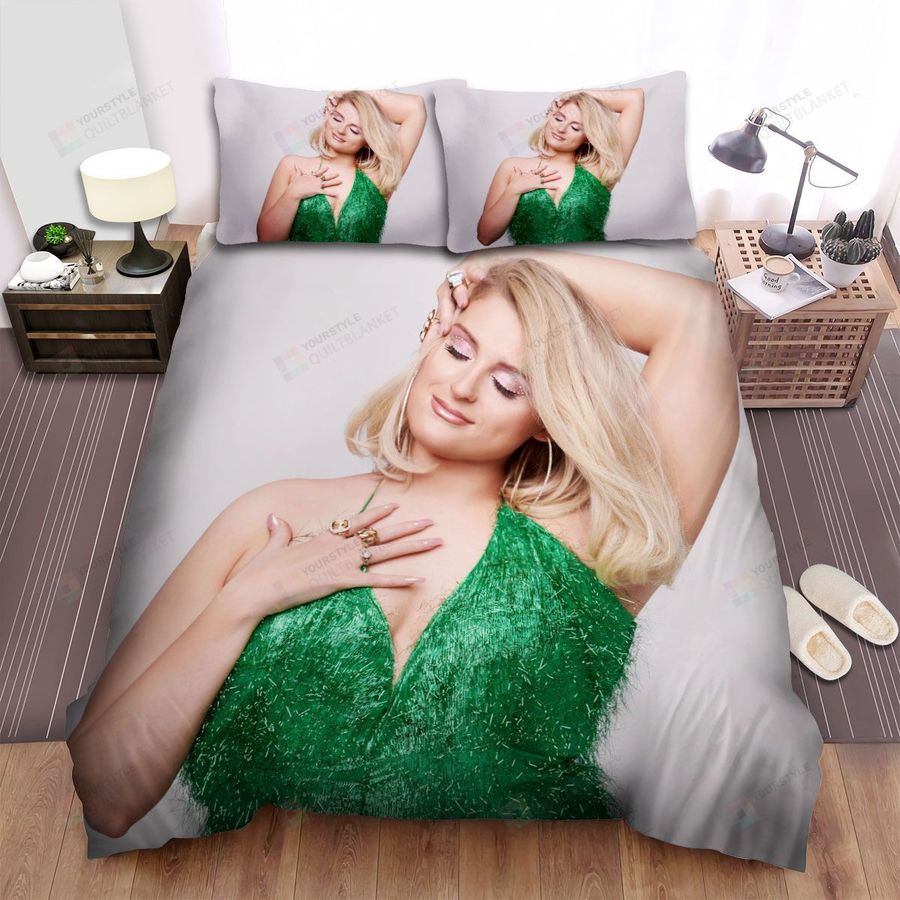 Meghan Trainor Green Dress Bed Sheets Spread Comforter Duvet Cover Bedding Sets